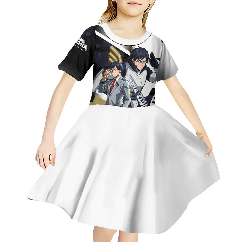 Tenya Iida Kid Short Sleeve Dress Dynamic Anime Action Illustration with Futuristic Hero Armor
