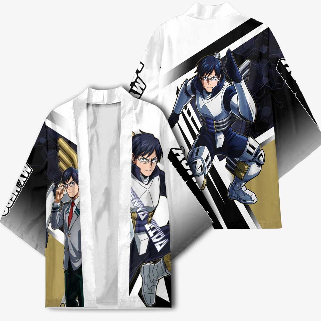 Tenya Iida Kimono Dynamic Anime Action Illustration with Futuristic Hero Armor