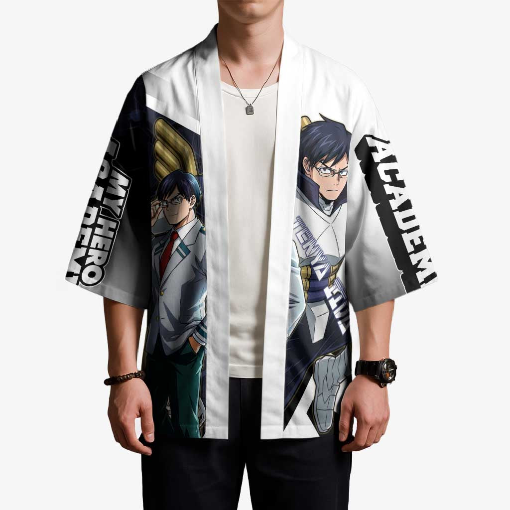 Tenya Iida Kimono Dynamic Anime Action Illustration with Futuristic Hero Armor