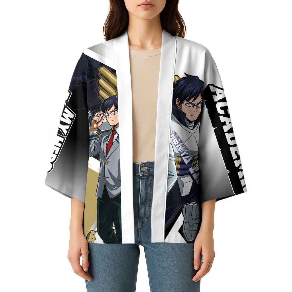 Tenya Iida Kimono Dynamic Anime Action Illustration with Futuristic Hero Armor