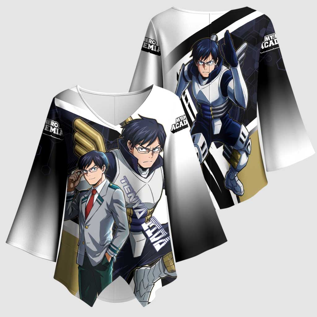 Tenya Iida Kimono Sleeve Blouse Dynamic Anime Action Illustration with Futuristic Hero Armor