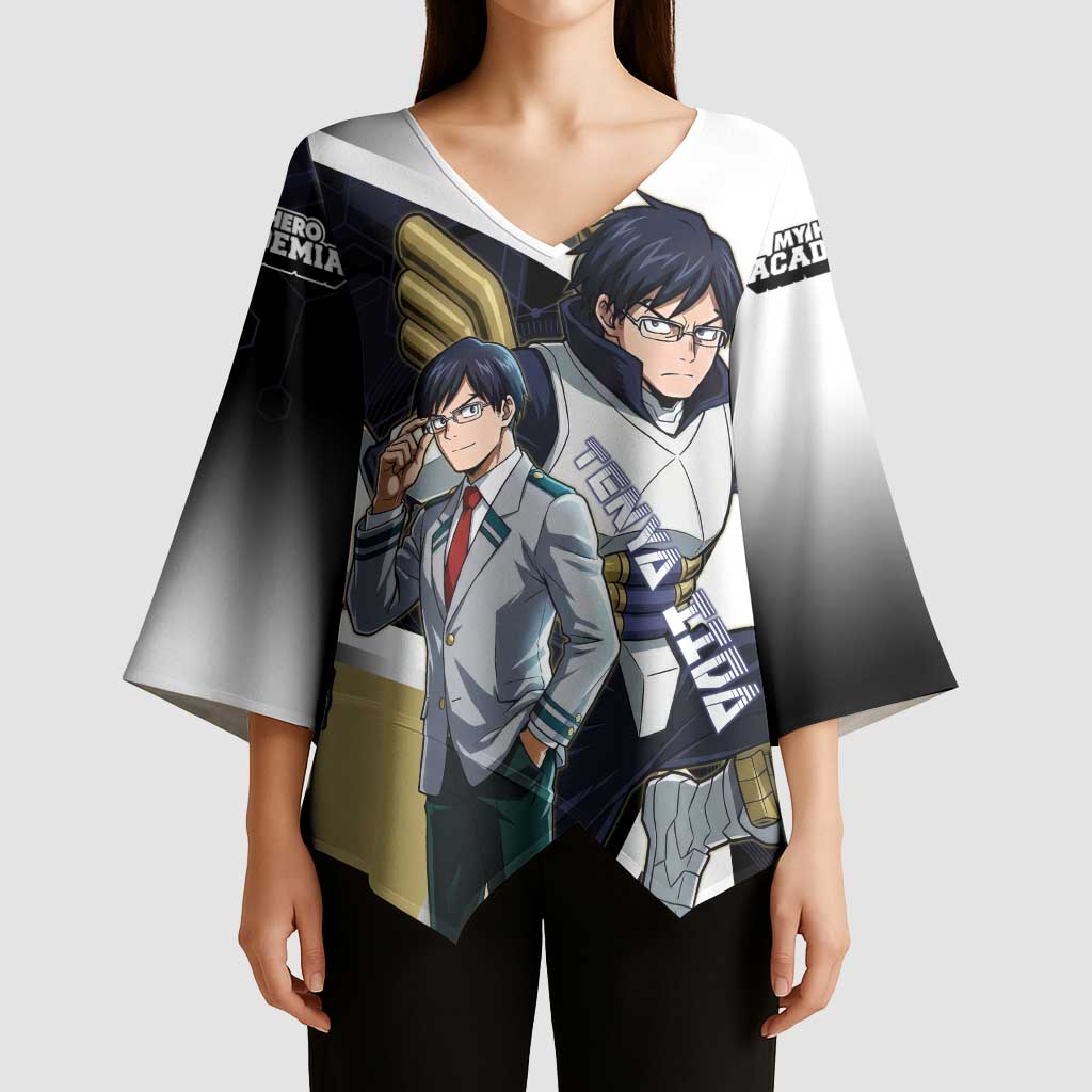 Tenya Iida Kimono Sleeve Blouse Dynamic Anime Action Illustration with Futuristic Hero Armor