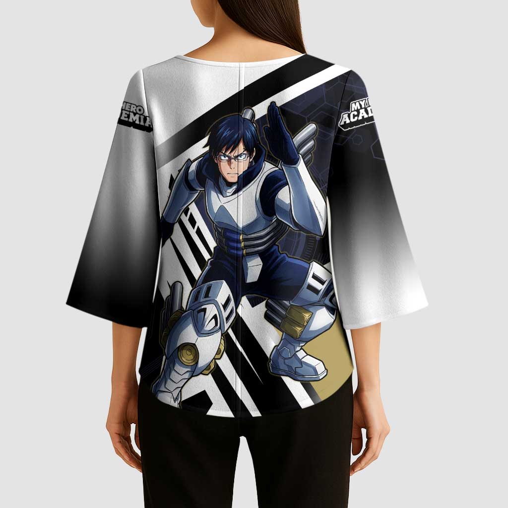Tenya Iida Kimono Sleeve Blouse Dynamic Anime Action Illustration with Futuristic Hero Armor