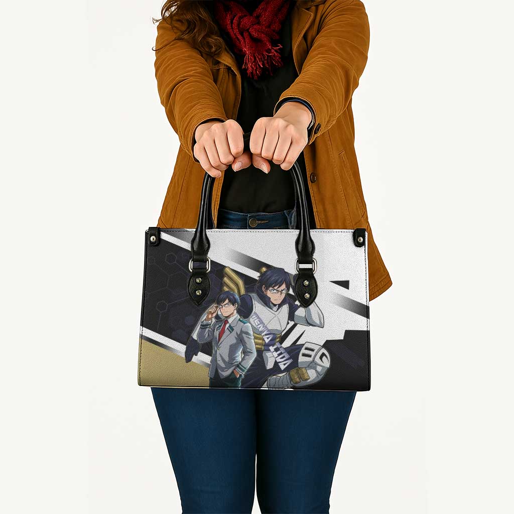 Tenya Iida Leather Bag Dynamic Anime Action Illustration with Futuristic Hero Armor
