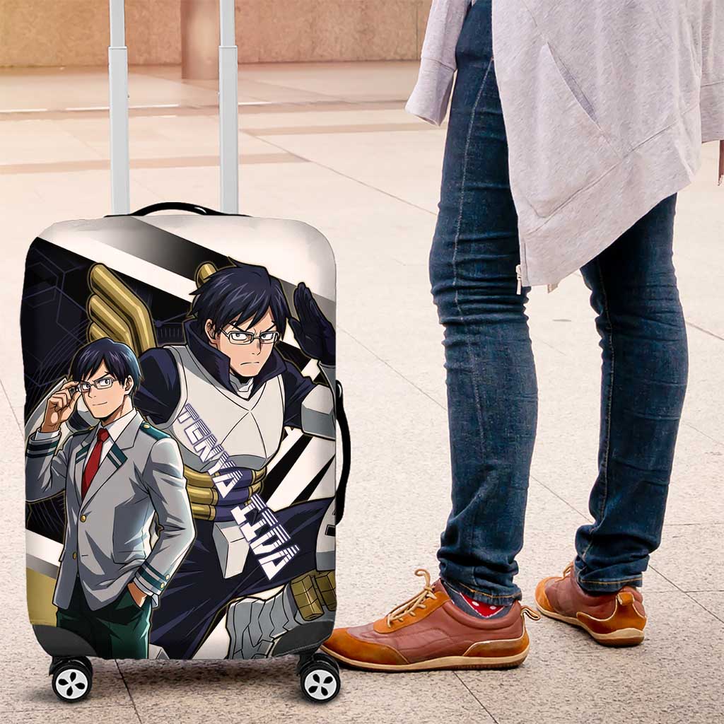 Tenya Iida Luggage Cover Dynamic Anime Action Illustration with Futuristic Hero Armor