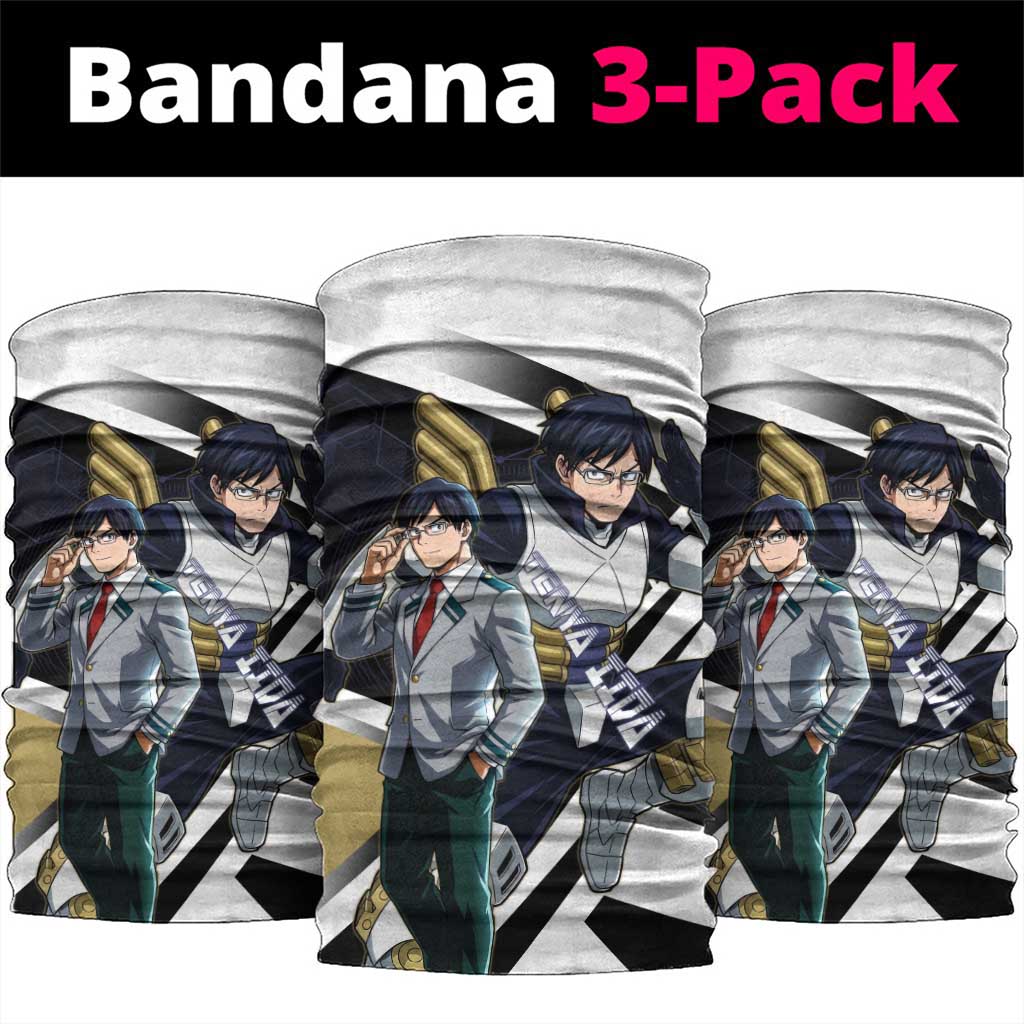 Tenya Iida Neck Gaiter Dynamic Anime Action Illustration with Futuristic Hero Armor
