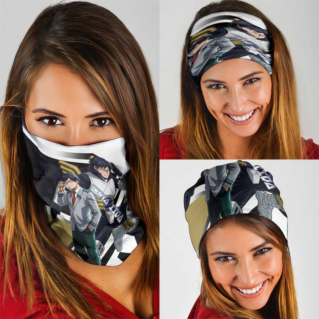 Tenya Iida Neck Gaiter Dynamic Anime Action Illustration with Futuristic Hero Armor