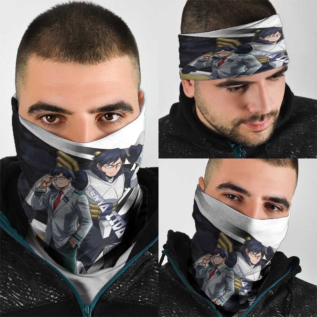 Tenya Iida Neck Gaiter Dynamic Anime Action Illustration with Futuristic Hero Armor