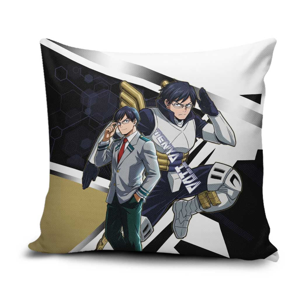 Tenya Iida Pillow Cover Dynamic Anime Action Illustration with Futuristic Hero Armor