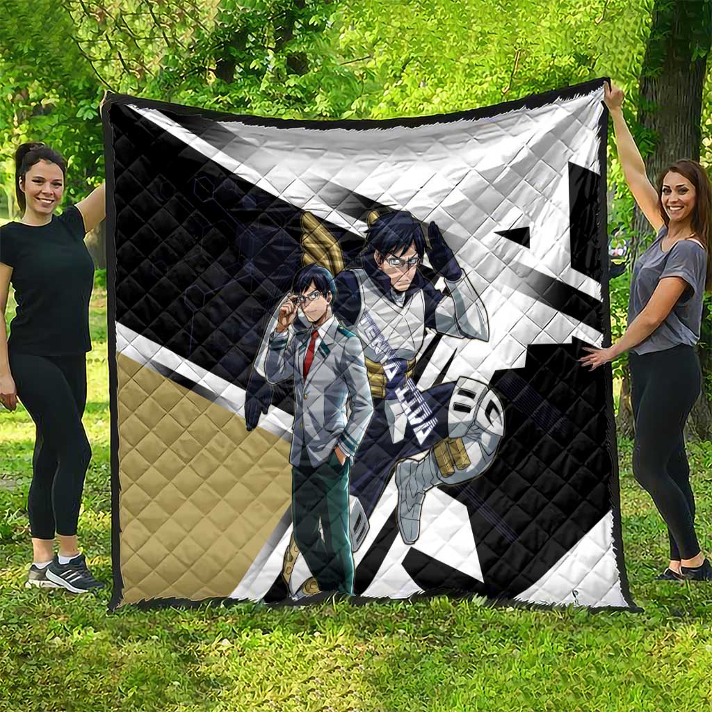Tenya Iida Quilt Dynamic Anime Action Illustration with Futuristic Hero Armor