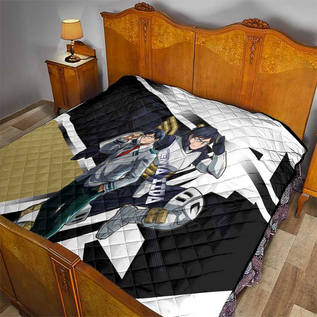 Tenya Iida Quilt Dynamic Anime Action Illustration with Futuristic Hero Armor