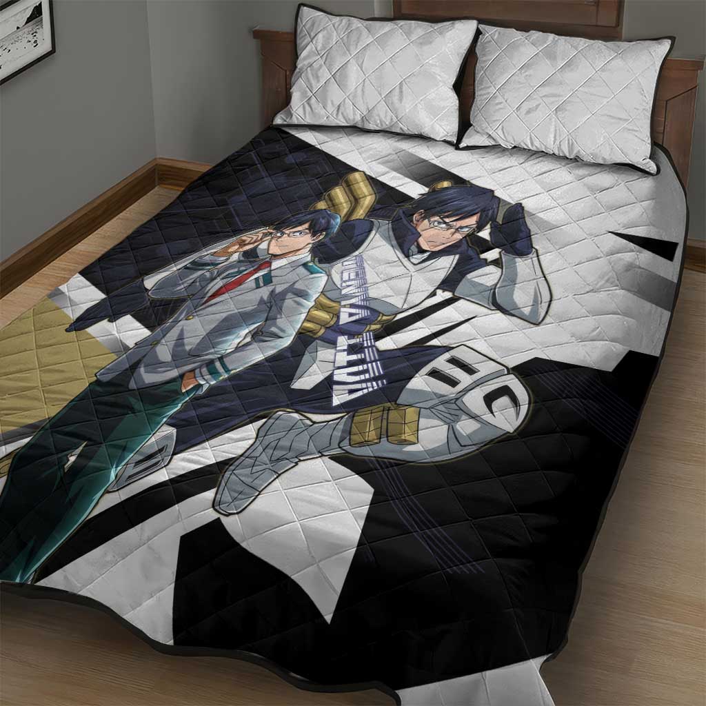 Tenya Iida Quilt Bed Set Dynamic Anime Action Illustration with Futuristic Hero Armor