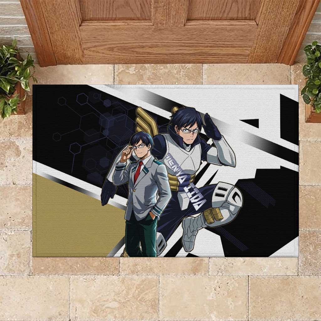 Tenya Iida Rubber Doormat Dynamic Anime Action Illustration with Futuristic Hero Armor