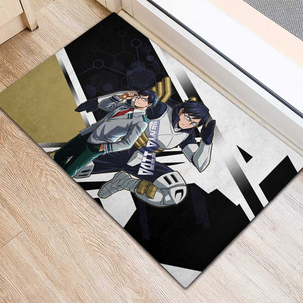 Tenya Iida Rubber Doormat Dynamic Anime Action Illustration with Futuristic Hero Armor