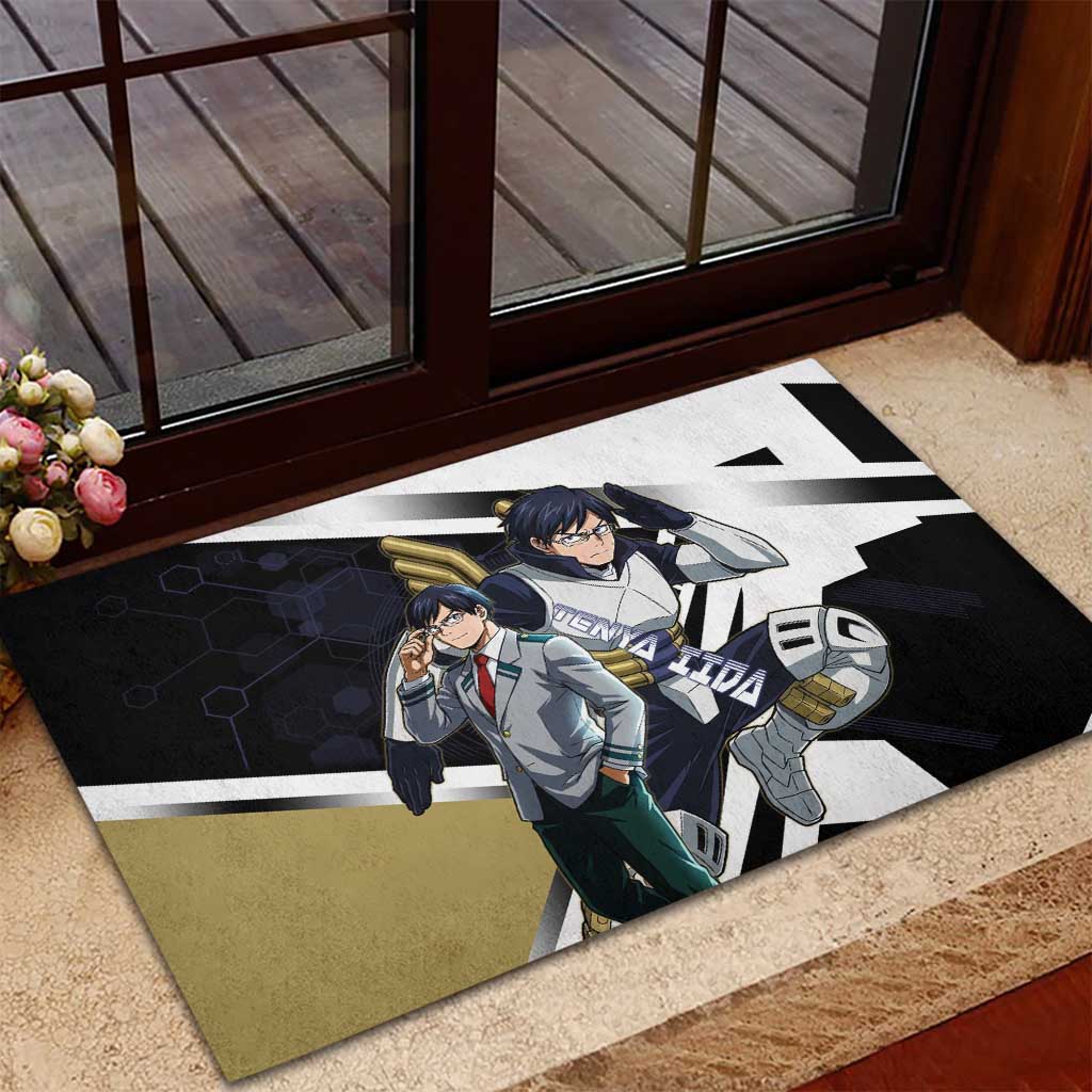 Tenya Iida Rubber Doormat Dynamic Anime Action Illustration with Futuristic Hero Armor