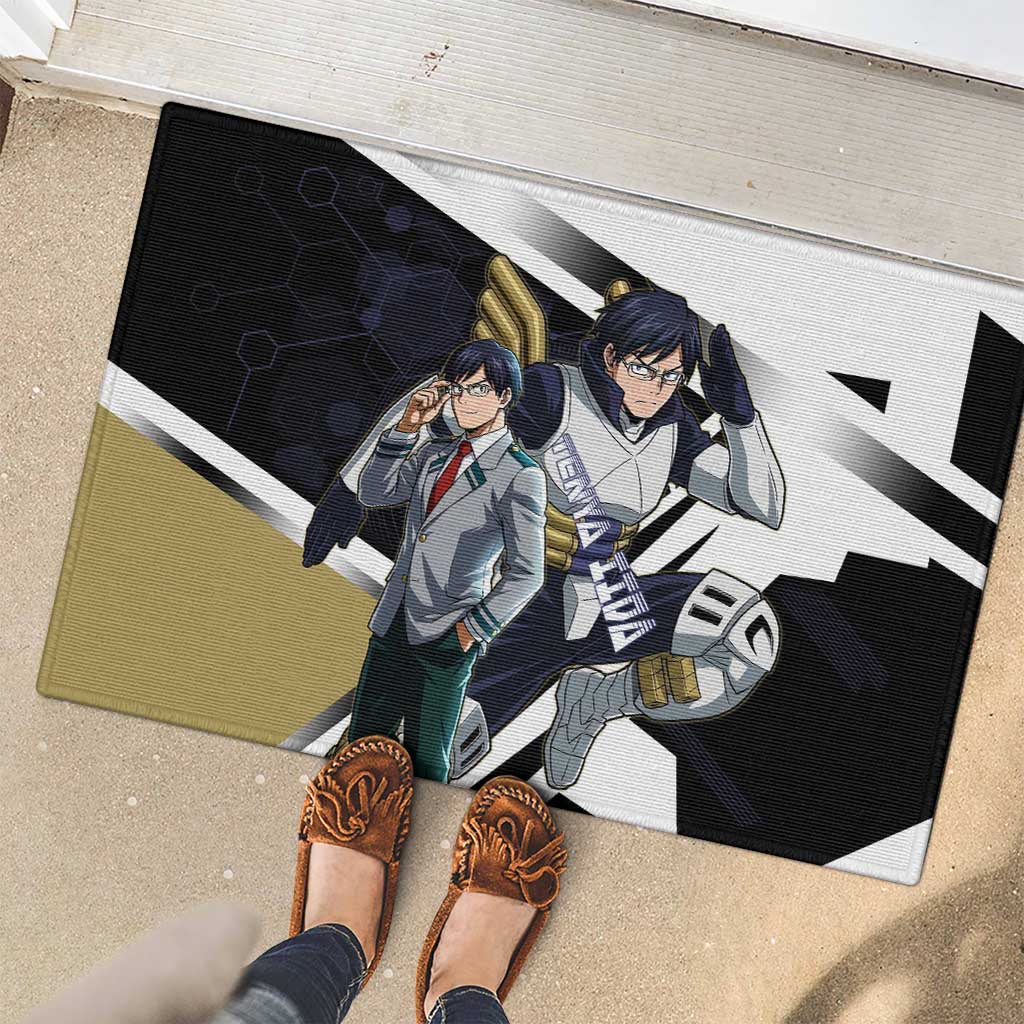 Tenya Iida Rubber Doormat Dynamic Anime Action Illustration with Futuristic Hero Armor