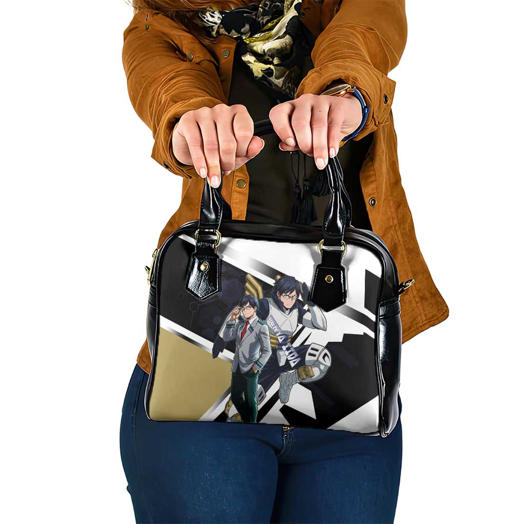 Tenya Iida Shoulder Handbag Dynamic Anime Action Illustration with Futuristic Hero Armor