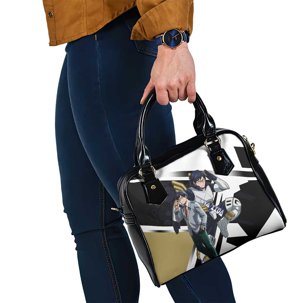 Tenya Iida Shoulder Handbag Dynamic Anime Action Illustration with Futuristic Hero Armor