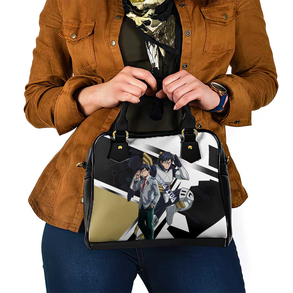 Tenya Iida Shoulder Handbag Dynamic Anime Action Illustration with Futuristic Hero Armor