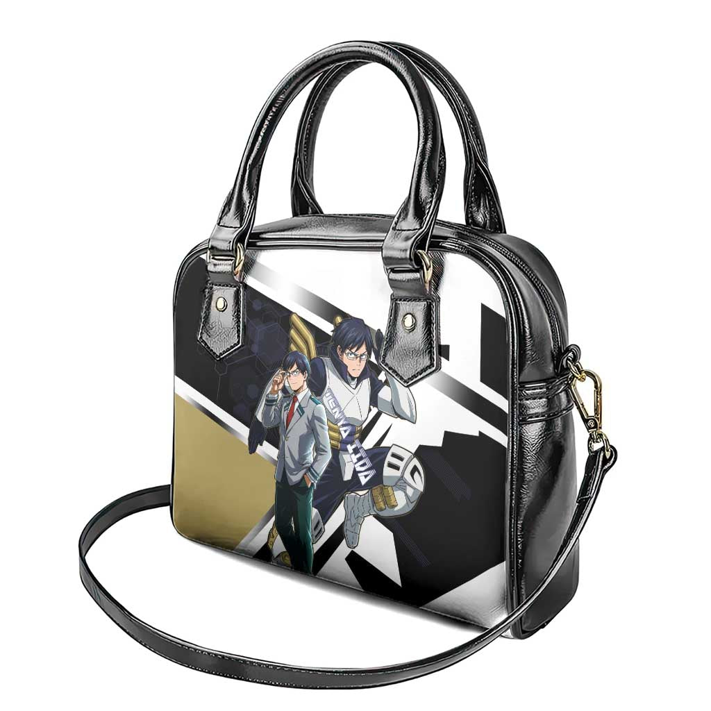 Tenya Iida Shoulder Handbag Dynamic Anime Action Illustration with Futuristic Hero Armor