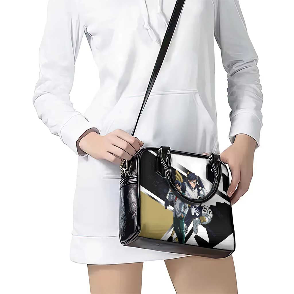 Tenya Iida Shoulder Handbag Dynamic Anime Action Illustration with Futuristic Hero Armor
