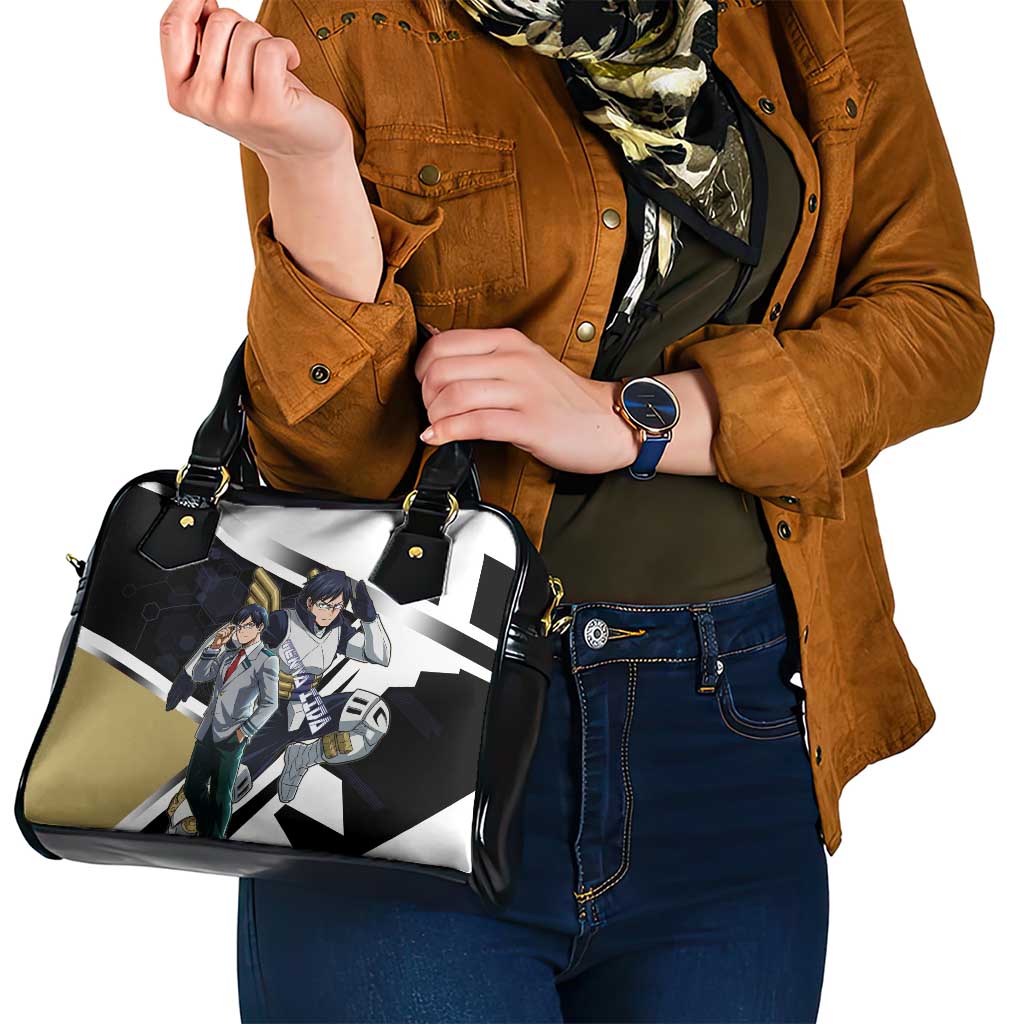 Tenya Iida Shoulder Handbag Dynamic Anime Action Illustration with Futuristic Hero Armor