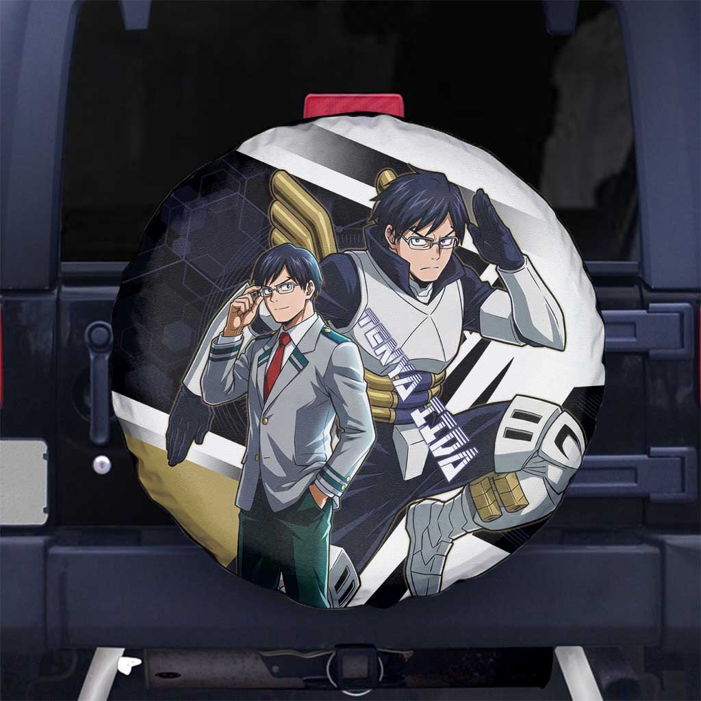 Tenya Iida Spare Tire Cover Dynamic Anime Action Illustration with Futuristic Hero Armor