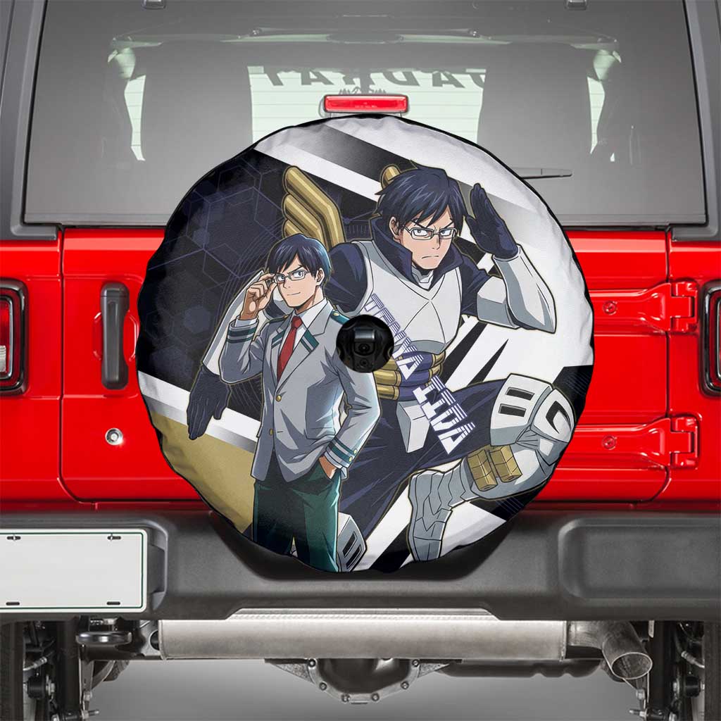 Tenya Iida Spare Tire Cover Dynamic Anime Action Illustration with Futuristic Hero Armor
