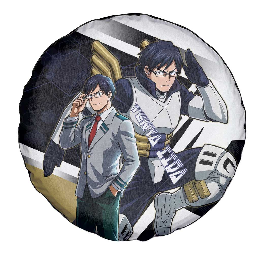 Tenya Iida Spare Tire Cover Dynamic Anime Action Illustration with Futuristic Hero Armor