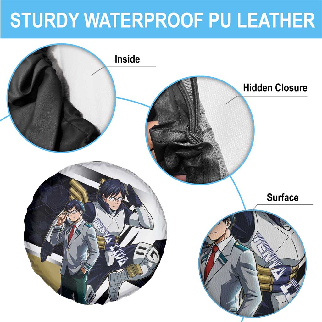 Tenya Iida Spare Tire Cover Dynamic Anime Action Illustration with Futuristic Hero Armor