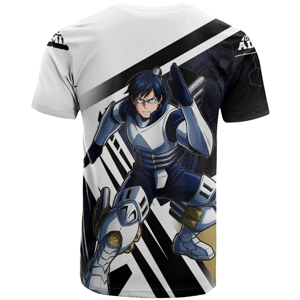Tenya Iida T Shirt Dynamic Anime Action Illustration with Futuristic Hero Armor