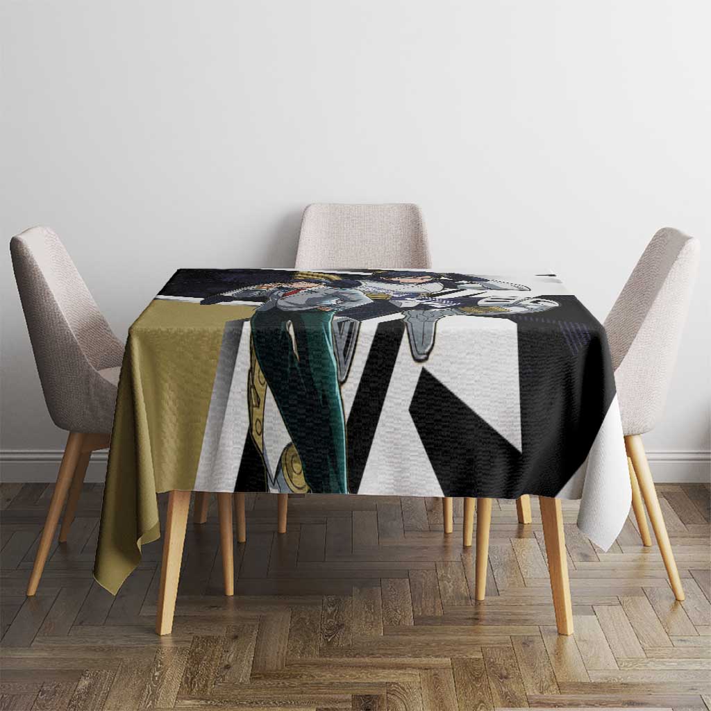 Tenya Iida Tablecloth Dynamic Anime Action Illustration with Futuristic Hero Armor