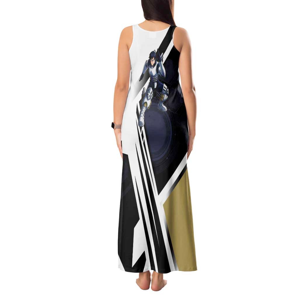 Tenya Iida Tank Maxi Dress Dynamic Anime Action Illustration with Futuristic Hero Armor
