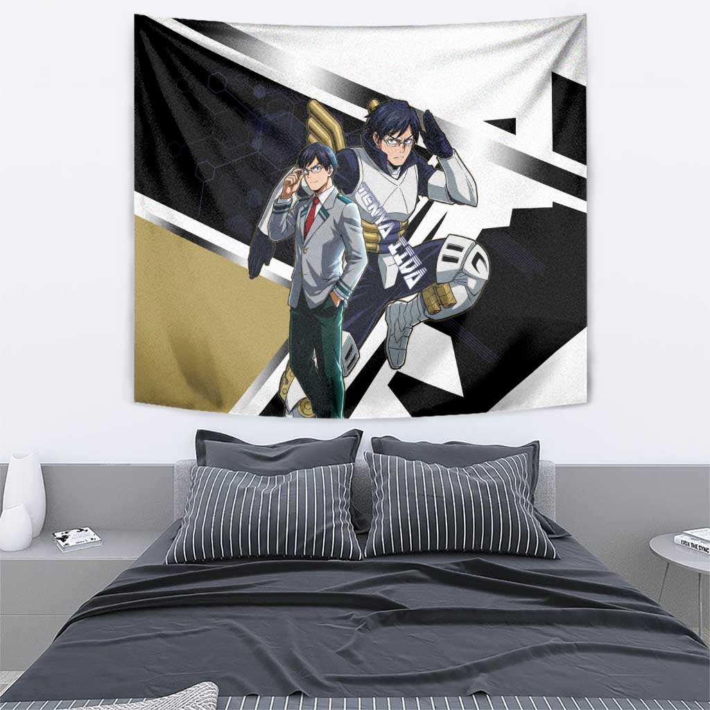 Tenya Iida Tapestry Dynamic Anime Action Illustration with Futuristic Hero Armor