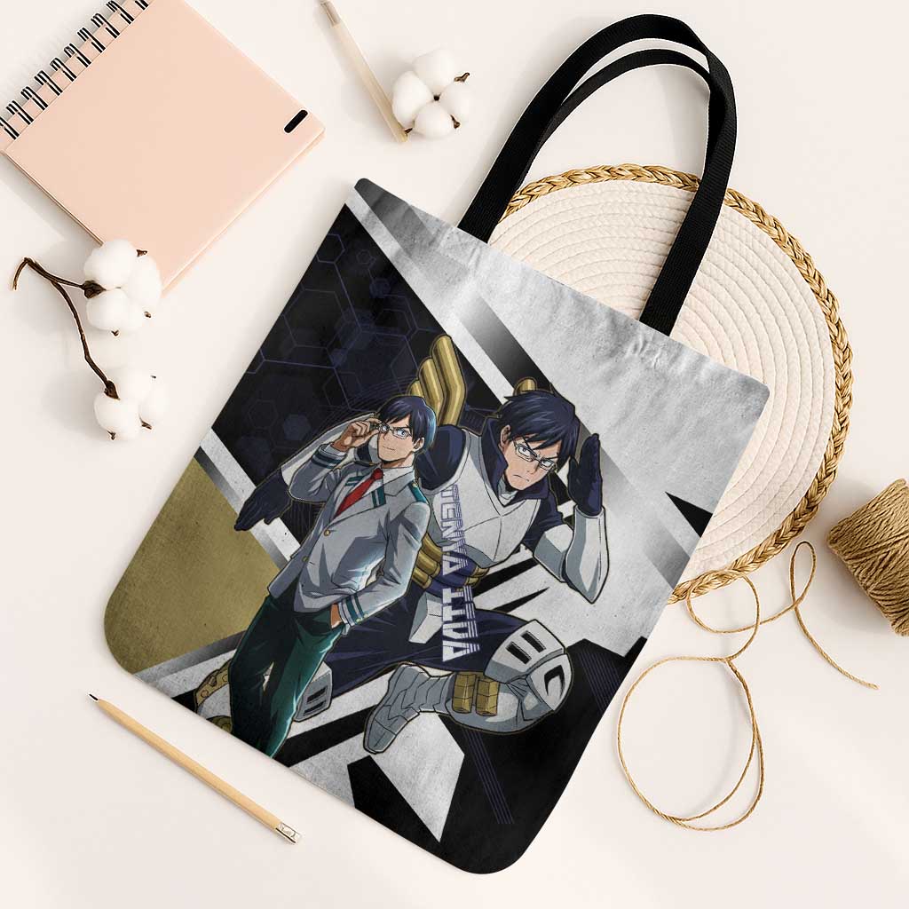 Tenya Iida Tote Bag Dynamic Anime Action Illustration with Futuristic Hero Armor