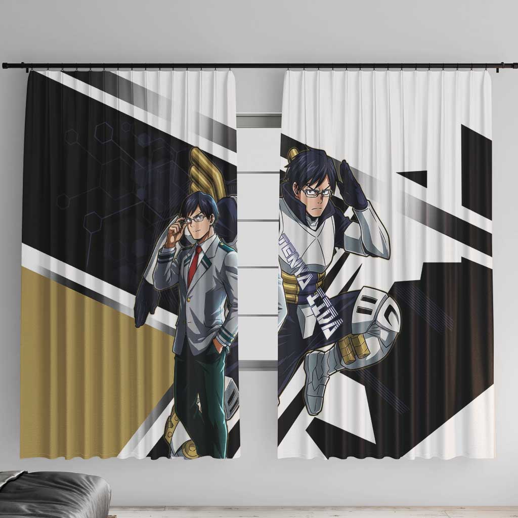 Tenya Iida Window Curtain Dynamic Anime Action Illustration with Futuristic Hero Armor