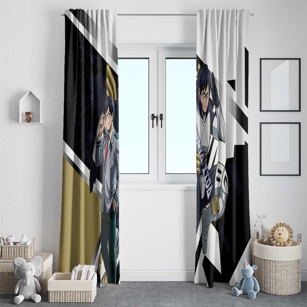 Tenya Iida Window Curtain Dynamic Anime Action Illustration with Futuristic Hero Armor
