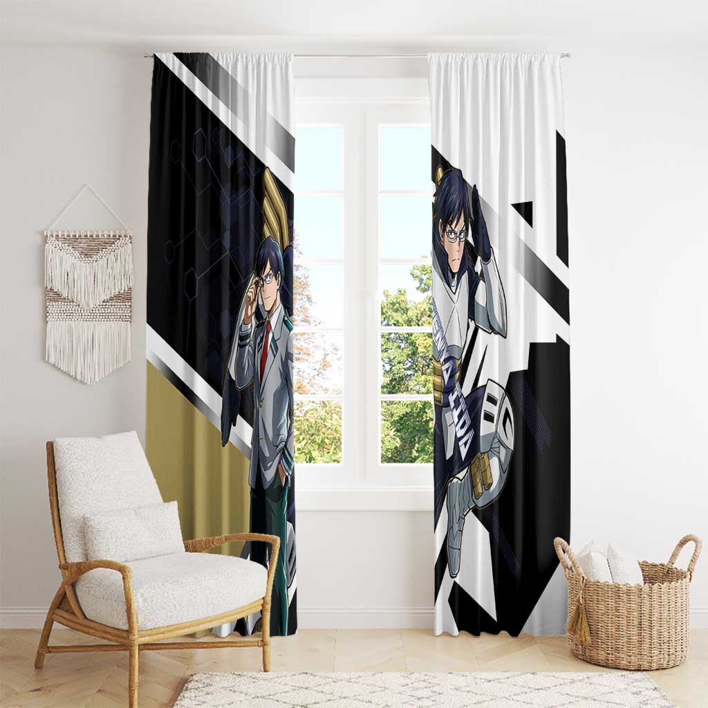 Tenya Iida Window Curtain Dynamic Anime Action Illustration with Futuristic Hero Armor