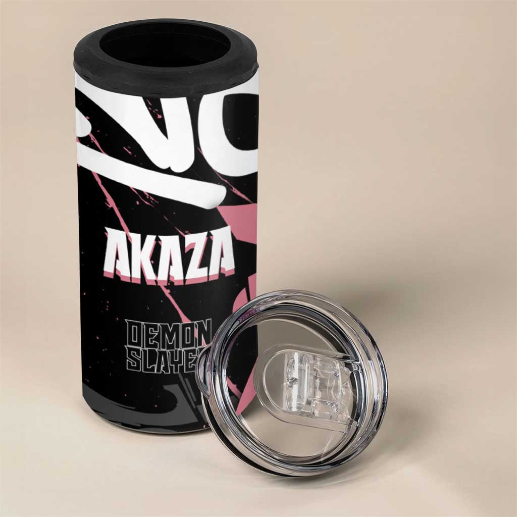 Akaza Demon Slayer 4 in 1 Can Cooler Tumbler Pink & Black Graffiti Anime Graphic