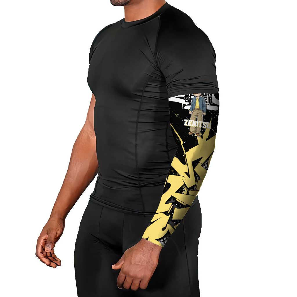Agatsuma Zenitsu Demon Slayer Arm Sleeves Yellow & Black Graffiti Anime
