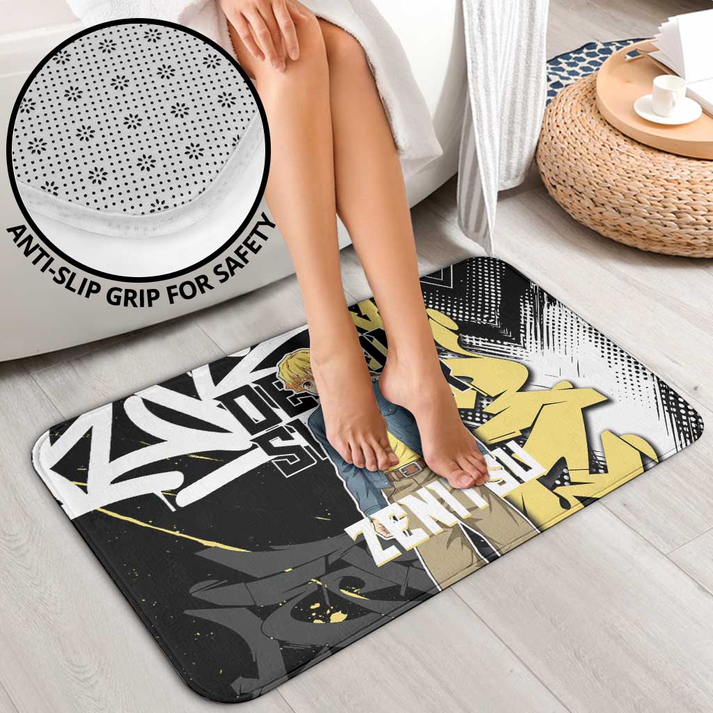 Agatsuma Zenitsu Demon Slayer Bathroom Set Yellow & Black Graffiti Anime