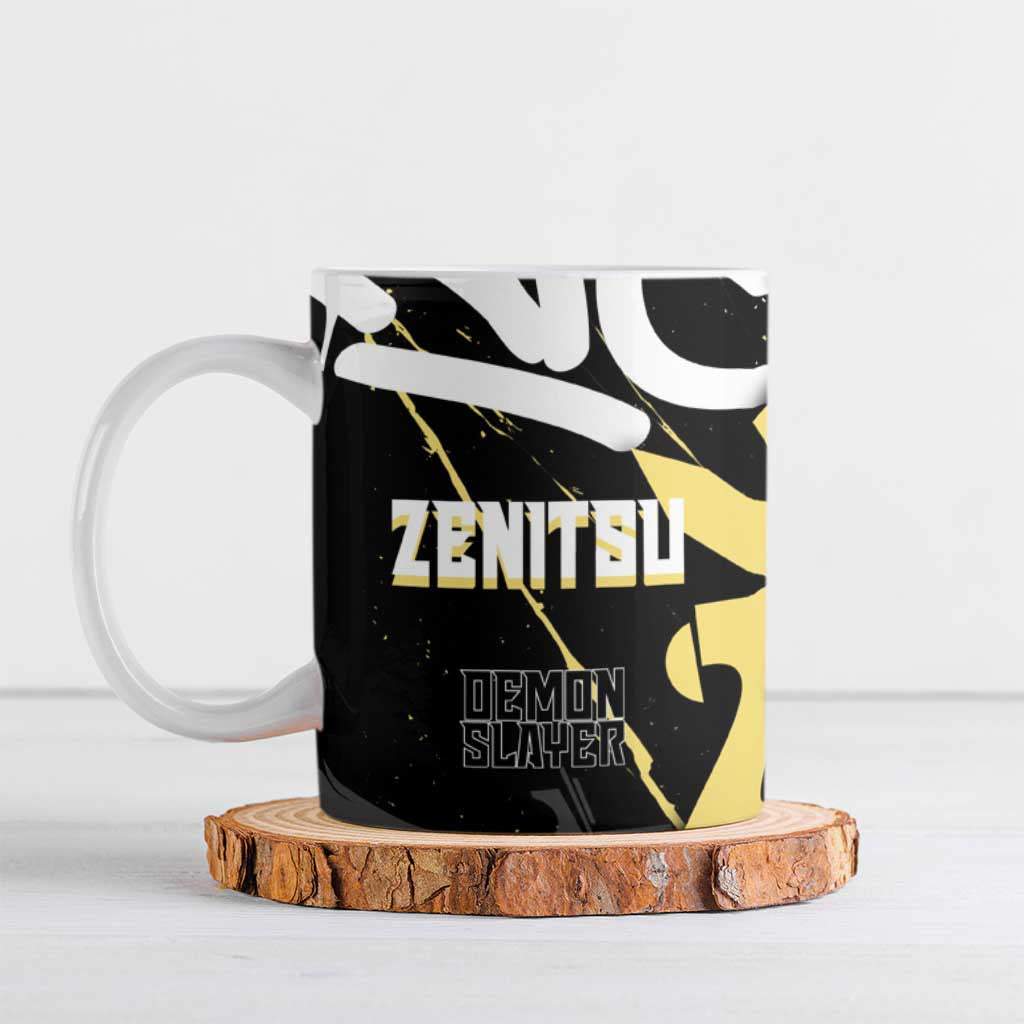 Agatsuma Zenitsu Demon Slayer Ceramic Mug Yellow & Black Graffiti Anime