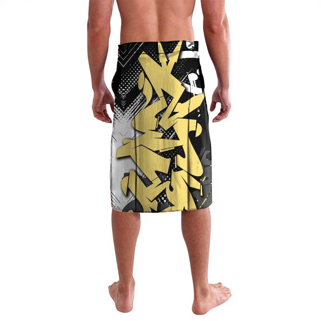 Agatsuma Zenitsu Demon Slayer Lavalava Yellow & Black Graffiti Anime