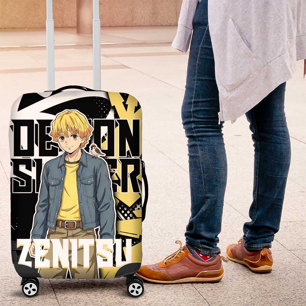 Agatsuma Zenitsu Demon Slayer Luggage Cover Yellow & Black Graffiti Anime