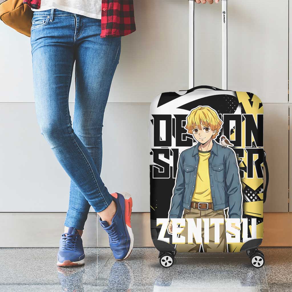 Agatsuma Zenitsu Demon Slayer Luggage Cover Yellow & Black Graffiti Anime