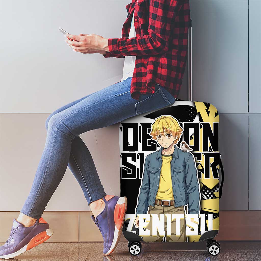 Agatsuma Zenitsu Demon Slayer Luggage Cover Yellow & Black Graffiti Anime