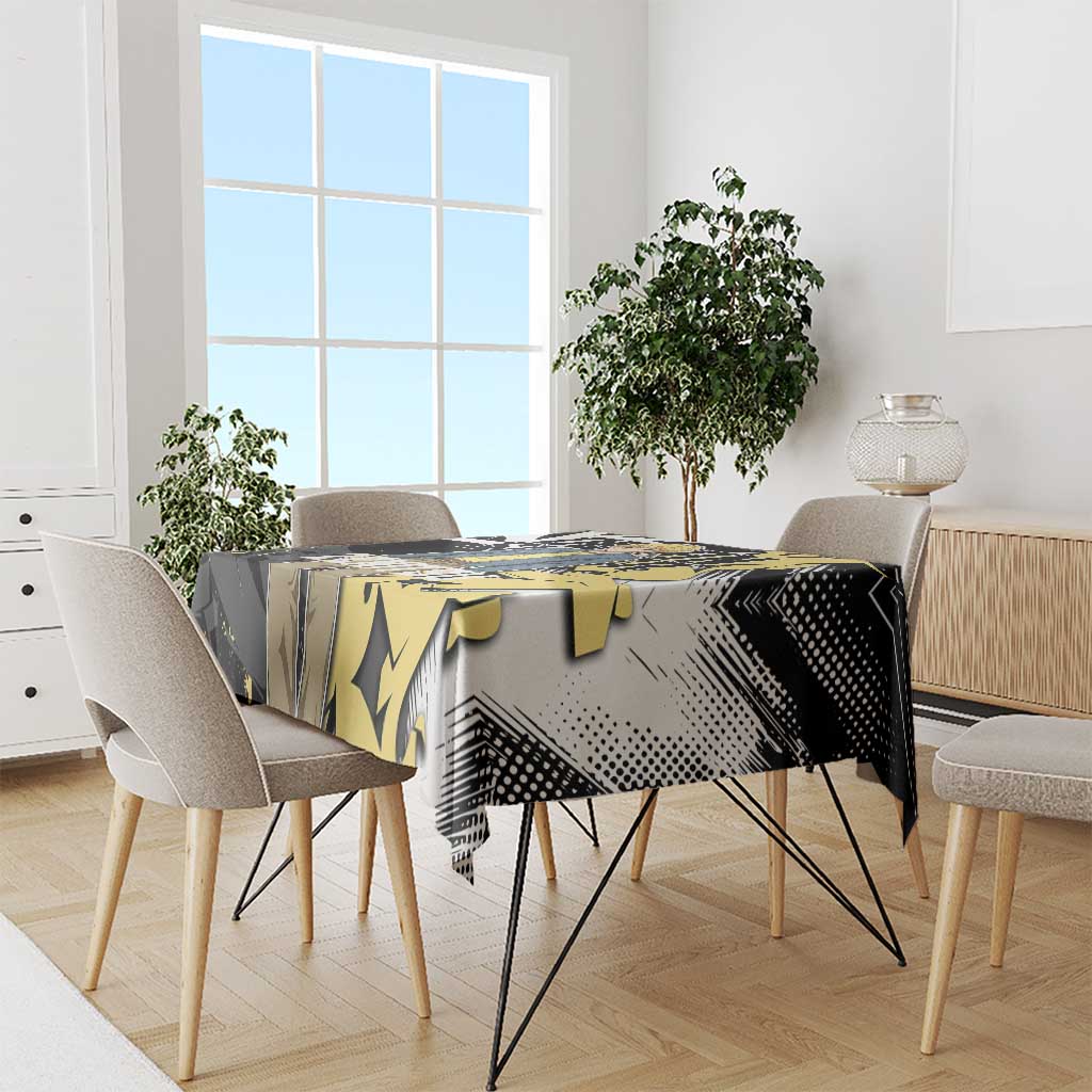 Agatsuma Zenitsu Demon Slayer Tablecloth Yellow & Black Graffiti Anime