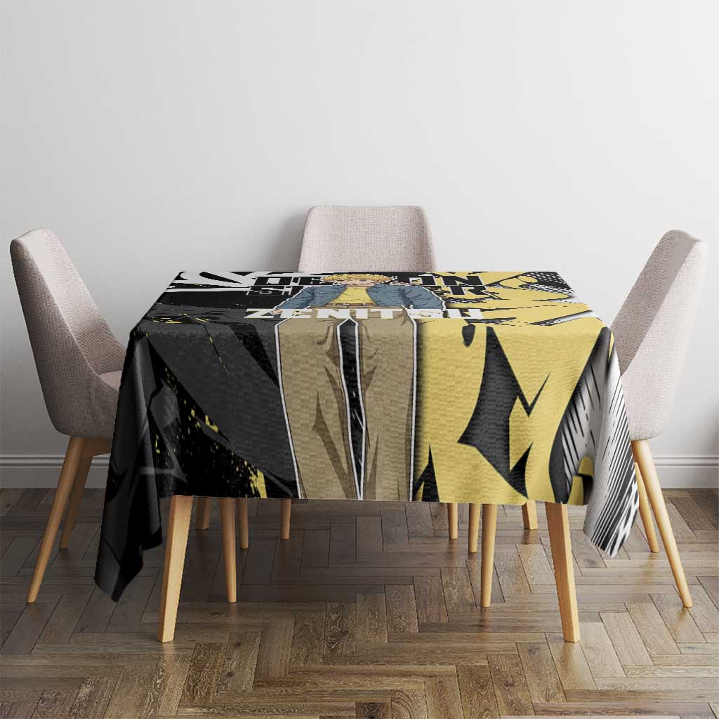 Agatsuma Zenitsu Demon Slayer Tablecloth Yellow & Black Graffiti Anime