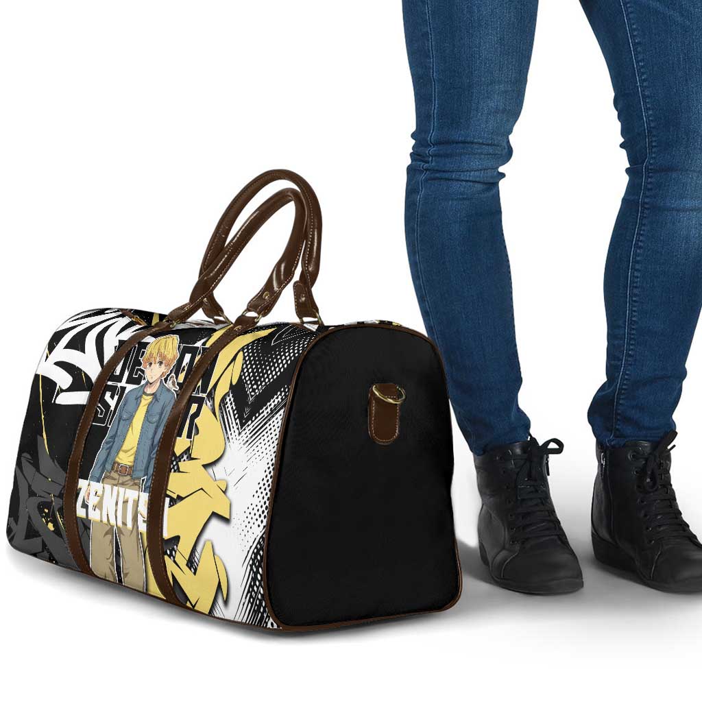 Agatsuma Zenitsu Demon Slayer Travel Bag Yellow & Black Graffiti Anime