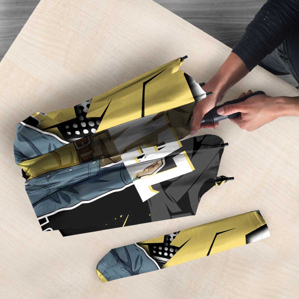 Agatsuma Zenitsu Demon Slayer Umbrella Yellow & Black Graffiti Anime